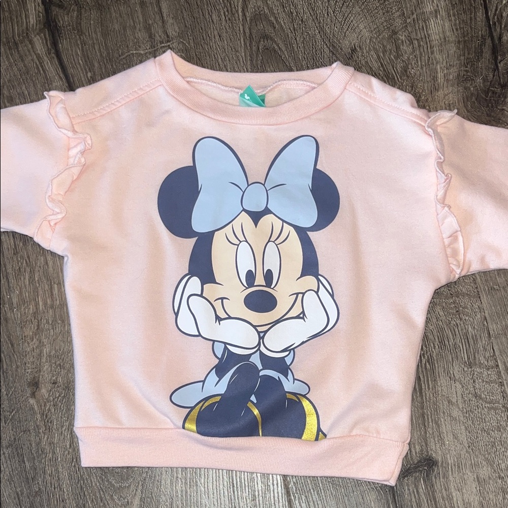 Disney Minnie Mouse Light Pink Kids Sweatshirt 12mo